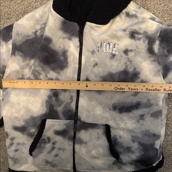 PINK reversible zip up jacket size small - Picture 3 of 9